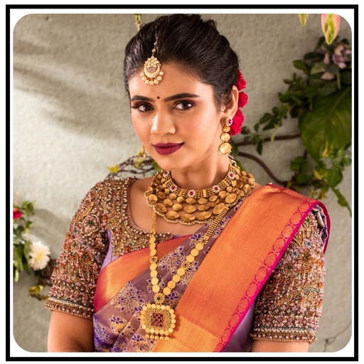 Lavender navratinaa designer blouse Stitching