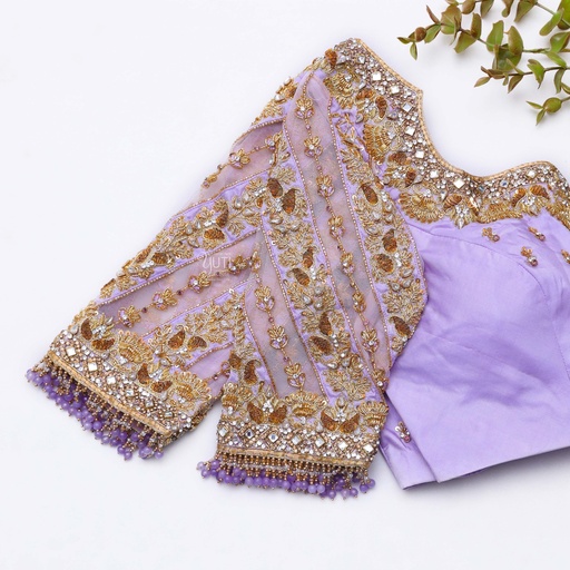 Light Pastel Purple  bridal blouse Stitching