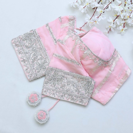 Light Pink Designer Blouse Stitching