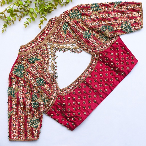 Maroon Bridal Blouse Stitching