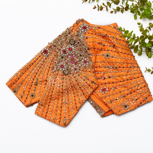 Orange Line design Stitching