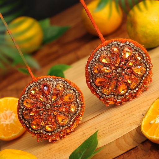 Orange Tassel Stitching