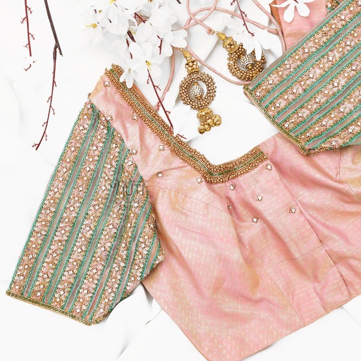 Peach cutwork line design Stitching