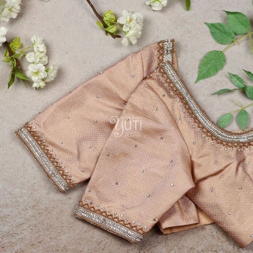 Pink  Line work Stitching