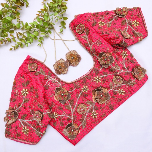 Pink Bridal Blouses |SIZE 36 (adjustable up to 32 - 38) Stitching