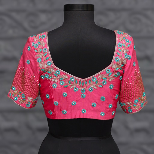 Pink Bride  Aari Work Blouse Designs| SIZE 32(adjustable up to 28- 34) Stitching