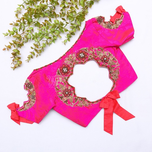 Pink Bride in Cage Aari Work Blouse Designs | SIZE 36 (adjustable up to 32- 38) Stitching