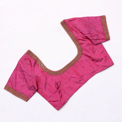 Pink Pattern Aari Work Bridal Blouse Design | SIZE 38 (adjustable up to 34 - 40) Stitching