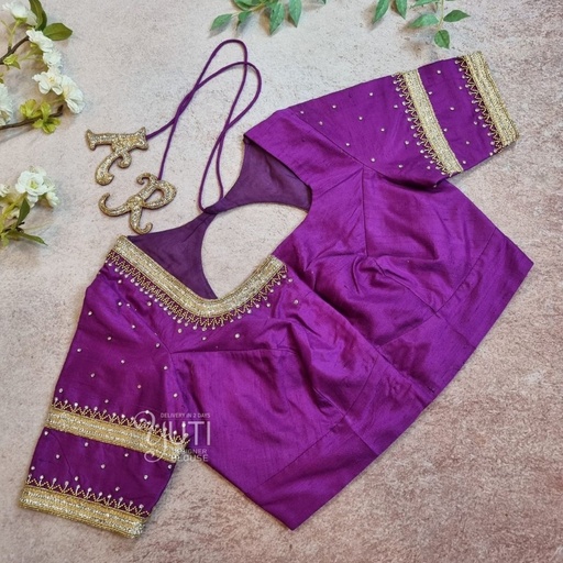 Purple line Design Stitching