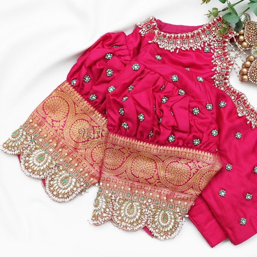 Red Kemp design with puff Stitching