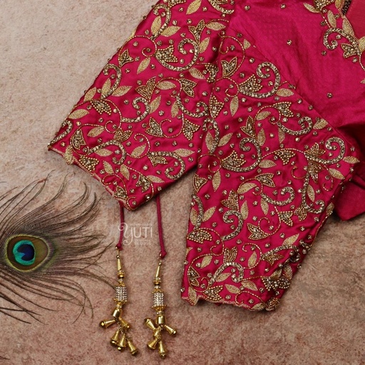 Red floral design  Stitching