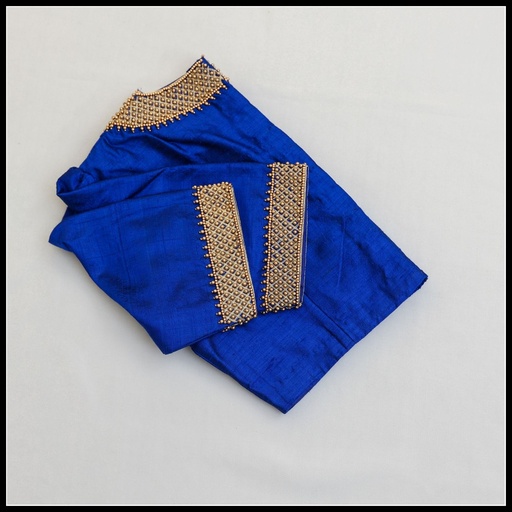 Royal Blue Bead Design   Stitching