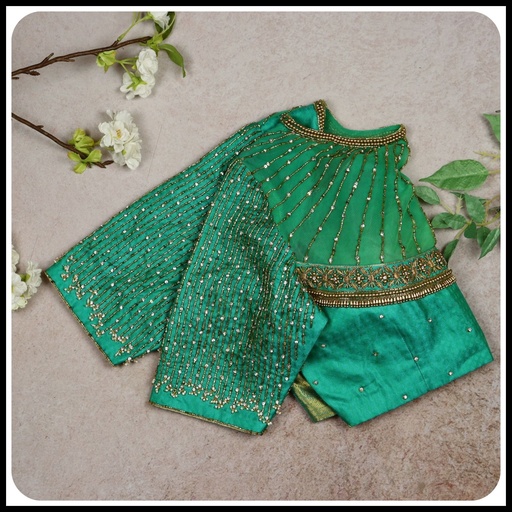 Sea Green line design  Stitching