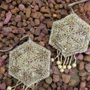 Silver hexagon tassel Stitching