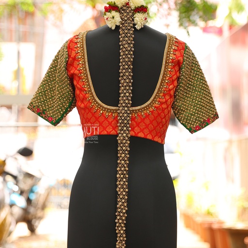 Stone Checks Jadaipattai Stitching