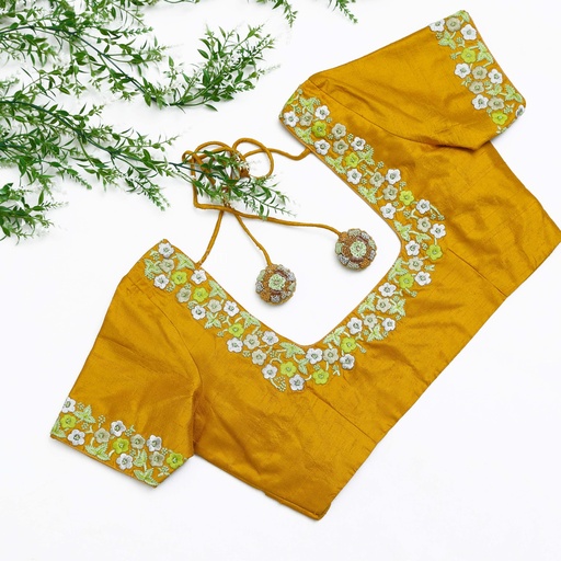 The epitome of elegance with our Bee Yellow Bridal Blouse Stitching