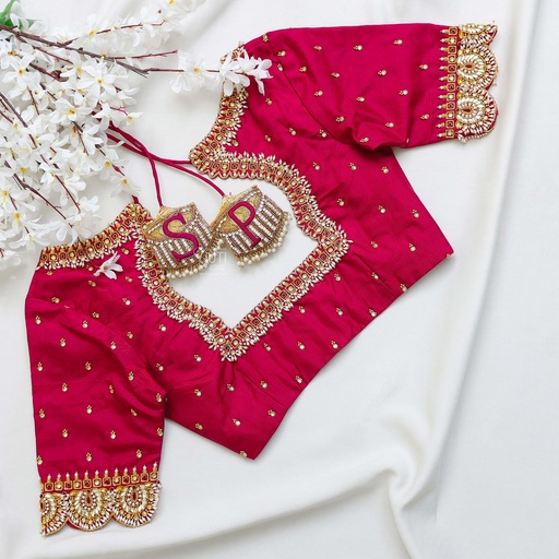 The perfect bright maroon bridal blouse for your special day Stitching
