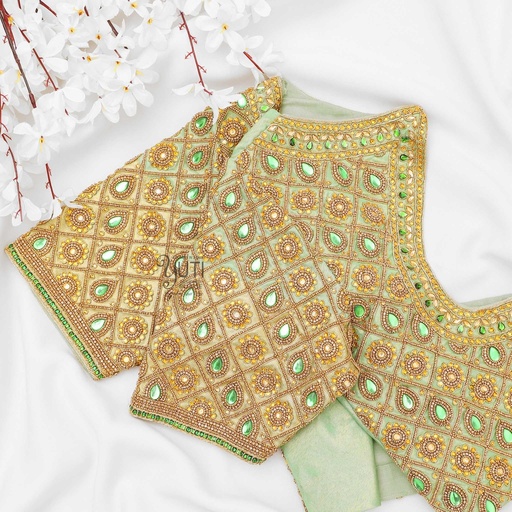 Thilagam and round in checks design Stitching