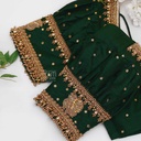 Dark green kundan,hangings design