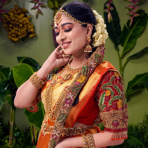 3D Vazhaimaram Bridal Blouse